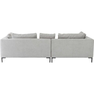 Corner Sofa Gianni Cord Grey Left - DEKOR