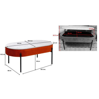 Coffee Table Ballabile Storage 114x60cm KARE MIAMI