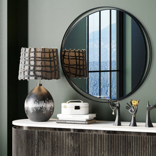 Wall Mirror Bonita Black Ø80cm - DEKOR