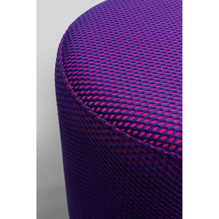 Stool Jody Purple Mesh Black Ø35cm - DEKOR