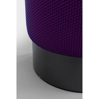 Stool Jody Purple Mesh Black Ø35cm - DEKOR