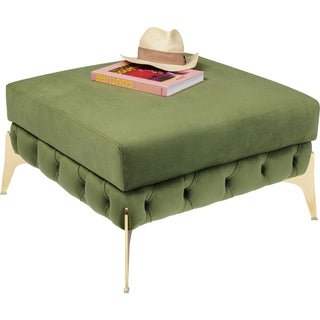 Stool Bellissima Velvet Green 80cm - DEKOR