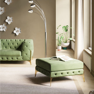 Stool Bellissima Velvet Green 80cm - DEKOR
