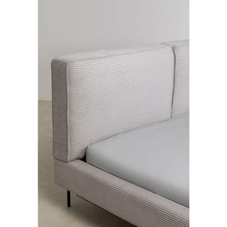 Bed East Side Cord Grey180x200cm - DEKOR