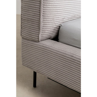Bed East Side Cord Grey180x200cm - DEKOR