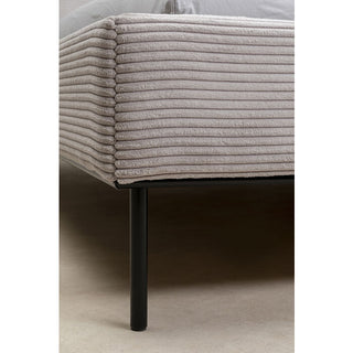 Bed East Side Cord Grey180x200cm - DEKOR