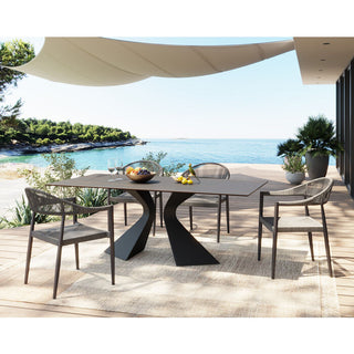 Table Gloria Outdoor Ceramic Black 180x90cm - DEKOR