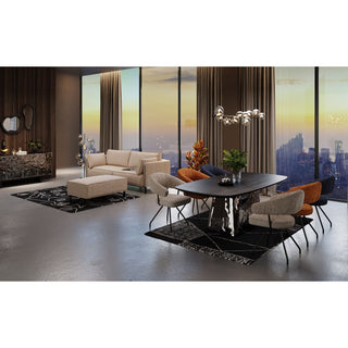 Sofa 3-Seater Victor Grey 233cm - DEKOR