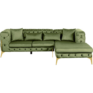Corner Sofa Bellissima Velvet Green Right 240x180 - DEKOR