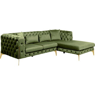 Corner Sofa Bellissima Velvet Green Right 240x180 - DEKOR