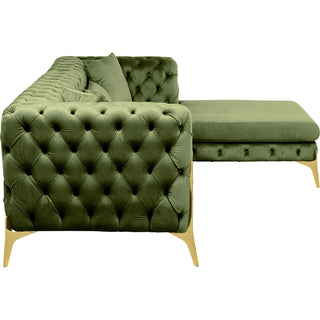 Corner Sofa Bellissima Velvet Green Right 240x180 - DEKOR
