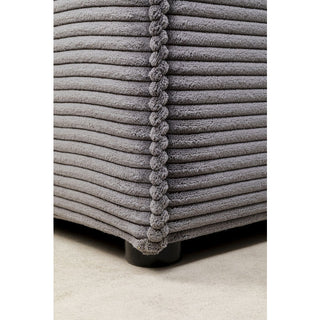 Corner Sofa Infinity Ottomane Cord Grey Left - DEKOR