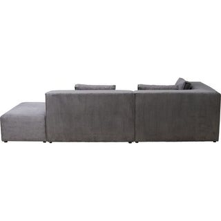 Corner Sofa Infinity Ottomane Cord Grey Left - DEKOR