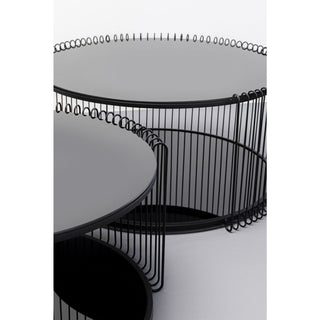 Coffee Table Wire Cut Out Black (2/Set) - DEKOR