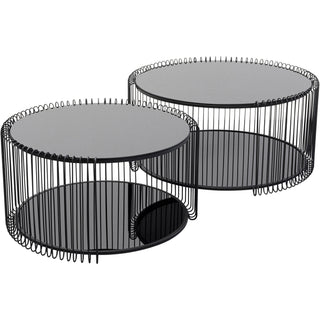 Coffee Table Wire Cut Out Black (2/Set) - DEKOR