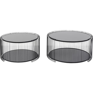 Coffee Table Wire Cut Out Black (2/Set) - DEKOR