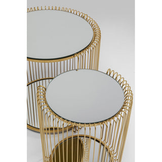 Side Table Wire Double Brass (2/Set) KARE MIAMI