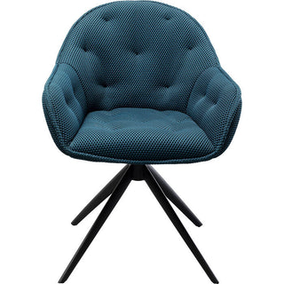 Swivel Chair Carlito Mesh Bluegreen KARE MIAMI