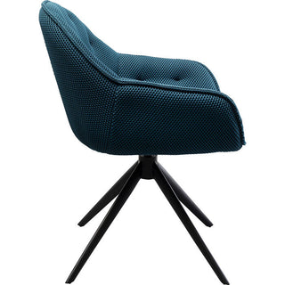 Swivel Chair Carlito Mesh Bluegreen KARE MIAMI