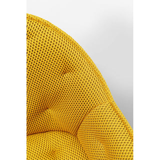 Swivel Chair Carlito Mesh Yellow KARE MIAMI