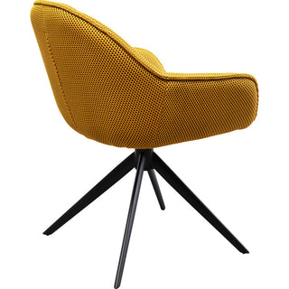 Swivel Chair Carlito Mesh Yellow KARE MIAMI