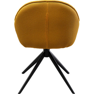 Swivel Chair Carlito Mesh Yellow KARE MIAMI