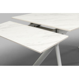 Extension Table Xenia White 140(+30+30)x80cm KARE MIAMI