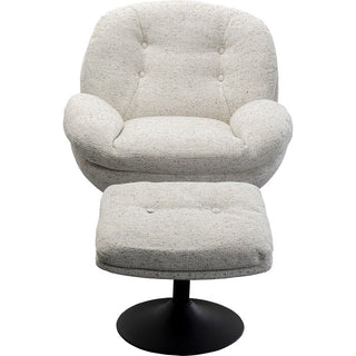 Swivel Armchair + Stool Standford - DEKOR