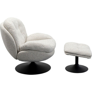 Swivel Armchair + Stool Standford - DEKOR