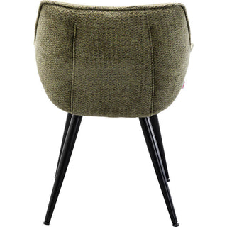 Chair with Armrest Thelma Melange Green KARE MIAMI