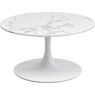 Coffee Table Schickeria Marble White Ø80cm KARE MIAMI