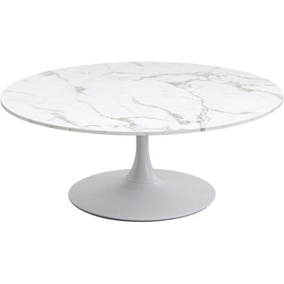 Coffee Table Schickeria Marble White Ø110cm KARE MIAMI