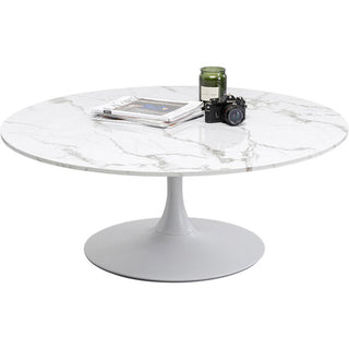 Coffee Table Schickeria Marble White Ø110cm KARE MIAMI