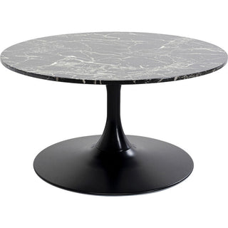 Coffee Table Schickeria Marble Black Ø80cm KARE MIAMI