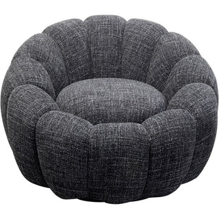 Swivel Armchair Peppo Bloom Melange Black KARE MIAMI