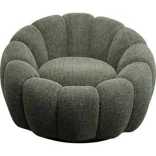 Swivel Armchair Peppo Bloom Melange Green KARE MIAMI