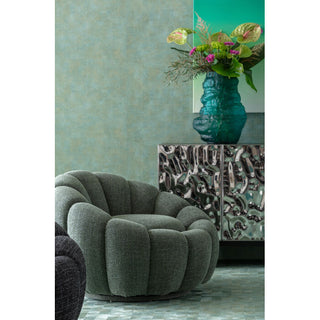 Swivel Armchair Peppo Bloom Melange Green KARE MIAMI