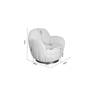 Swivel Armchair Nube Yellow KARE MIAMI