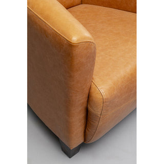 Armchair Cigar Lounge Smart Leather Light Brown KARE MIAMI