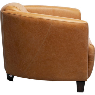 Armchair Cigar Lounge Smart Leather Light Brown KARE MIAMI