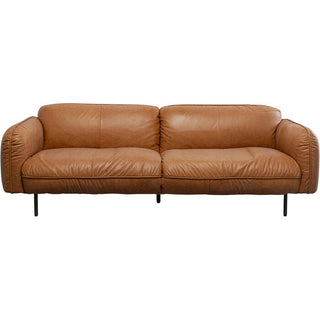 Sofa Calgary Smart Leather Light Brown 228cm KARE MIAMI