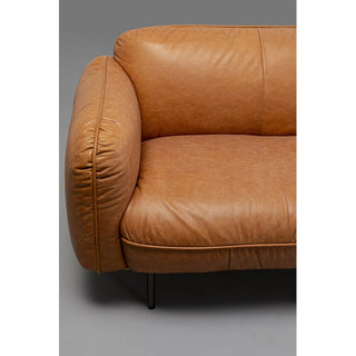 Sofa Calgary Smart Leather Light Brown 228cm KARE MIAMI