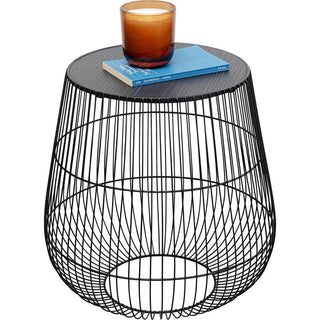 Side Table Beam Black Ø40cm KARE MIAMI