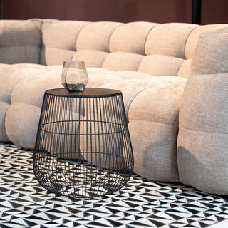 Side Table Beam Black Ø40cm KARE MIAMI