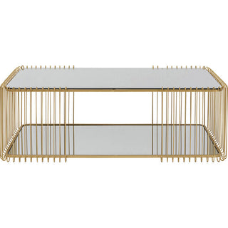 Coffee Table Wire Double Brass 120x60cm KARE MIAMI