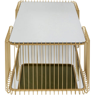 Coffee Table Wire Double Brass 120x60cm KARE MIAMI