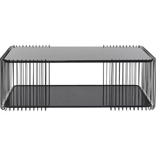 Coffee Table Wire Double Black 120x60cm KARE MIAMI