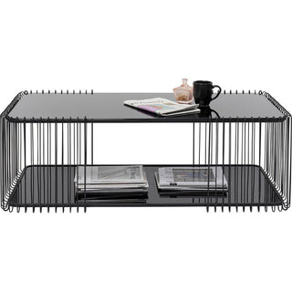 Coffee Table Wire Double Black 120x60cm KARE MIAMI