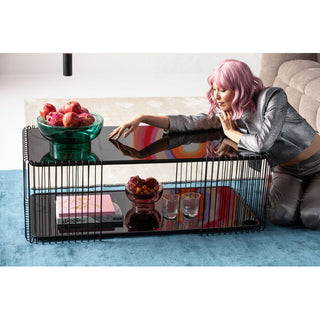 Coffee Table Wire Double Black 120x60cm KARE MIAMI