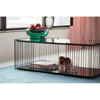 Coffee Table Wire Double Black 120x60cm KARE MIAMI